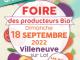 Foire BIO 2022 le 18 septembre aux Haras 